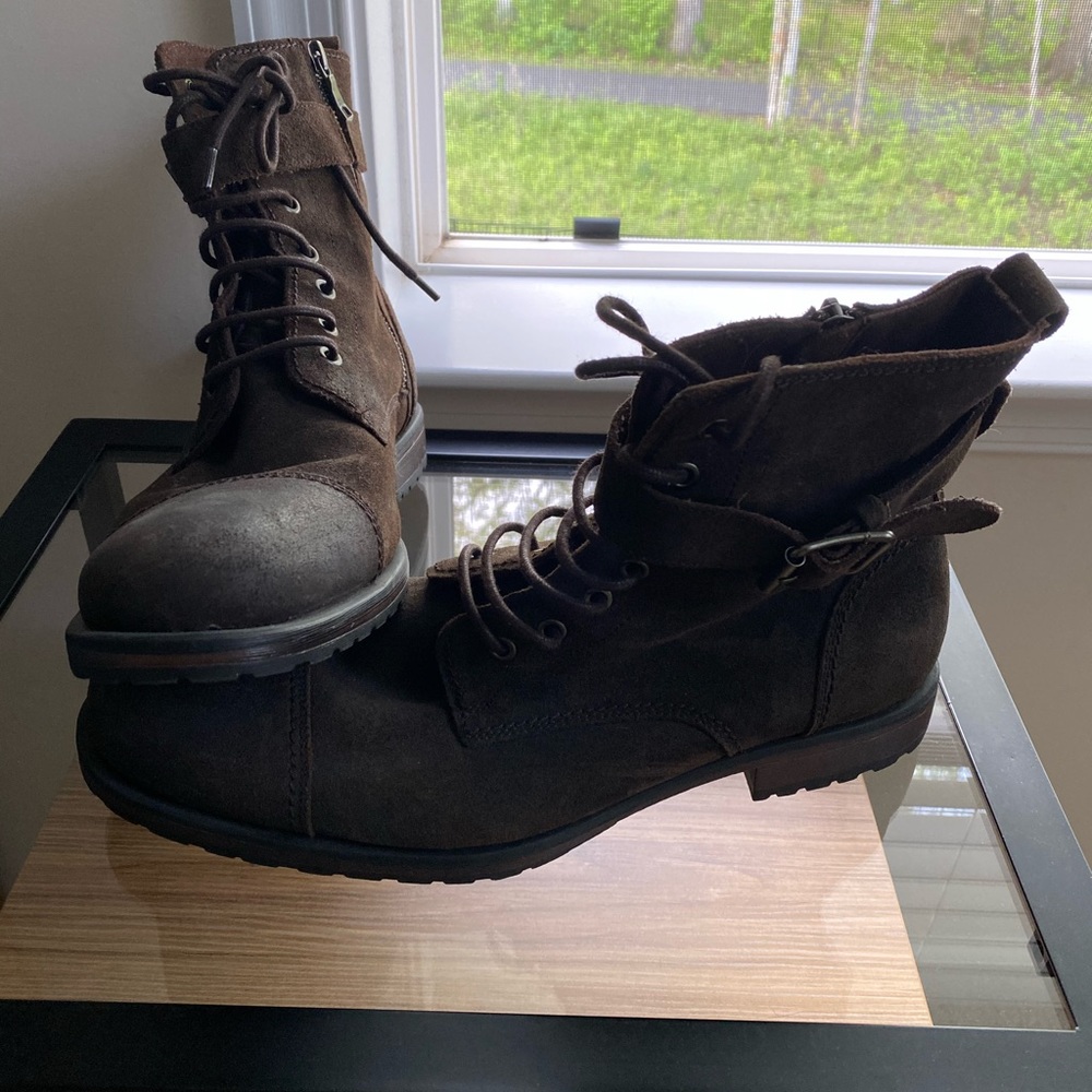 NEW Banana Republic Landon Dark Brown Boots 11.5 M